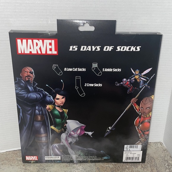 NWT Marvel super hero’s 15 days of socks kids - Picture 2 of 2
